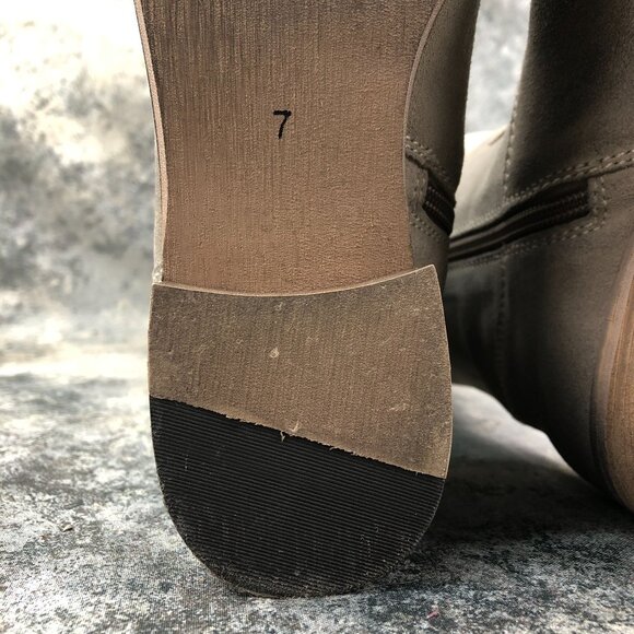 Diba True Women's Size 7 Rainy Nights Grey Suede Partial Side Zip Tall OTK Boots - Picture 13 of 14